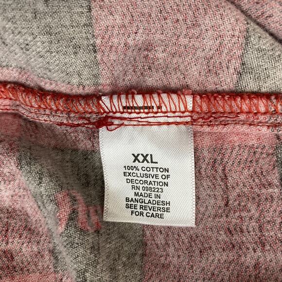 Magellan x Shiner Flannel Shirt Womens XXL Buffalo Plaid Red Black Cabincore - Picture 16 of 16